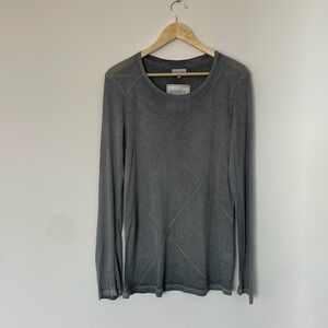 Each x Other Grey Long Sleeve Textured Crewneck- Large